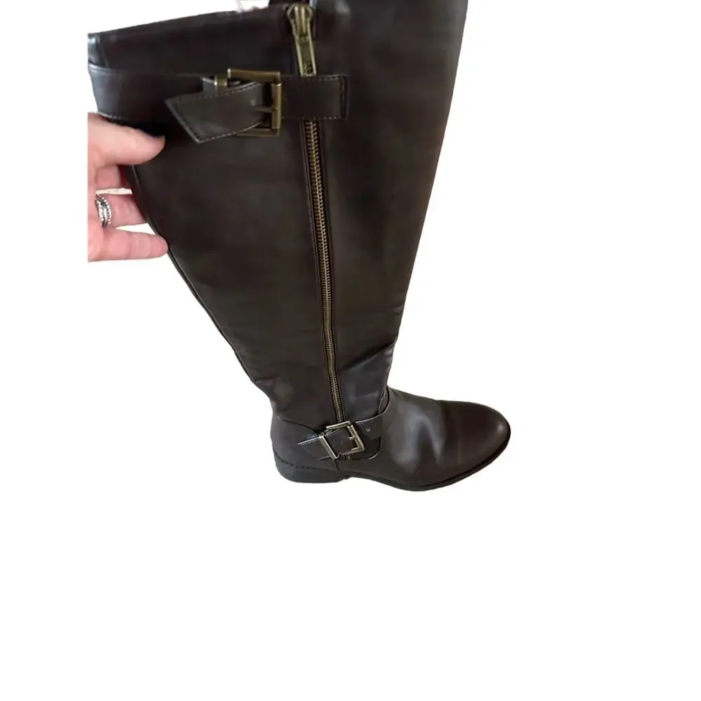 Miatoo size 7 knee high brown riding  boots EUC